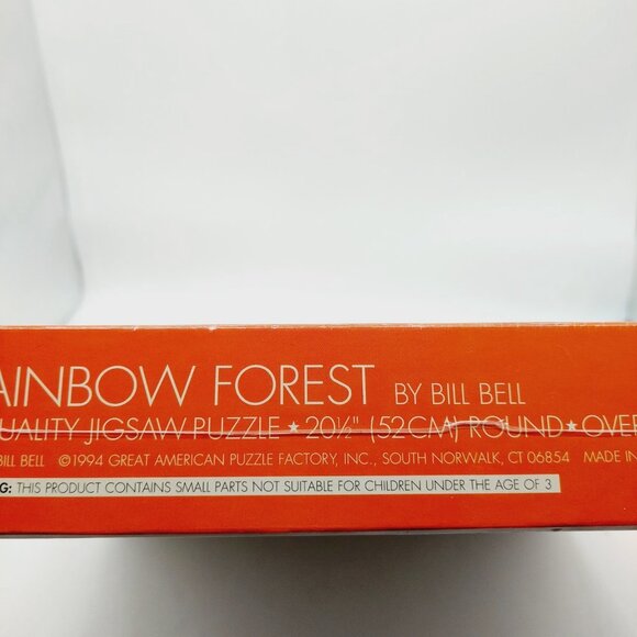 Bill Bell Art Jigsaw Puzzle Rainbow Forest 500 Pieces Circular SEALED 1994 - Picture 3 of 5